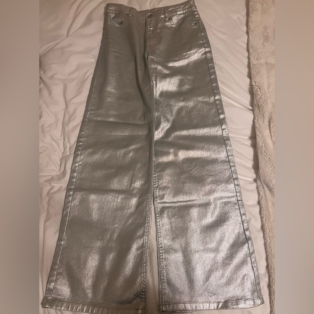 pull&bear silver denim pants